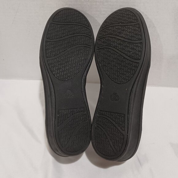 Clarks Women's Step Rose Moon Platform, Black Textile, 9 W US Shoes - Picture 7 of 9